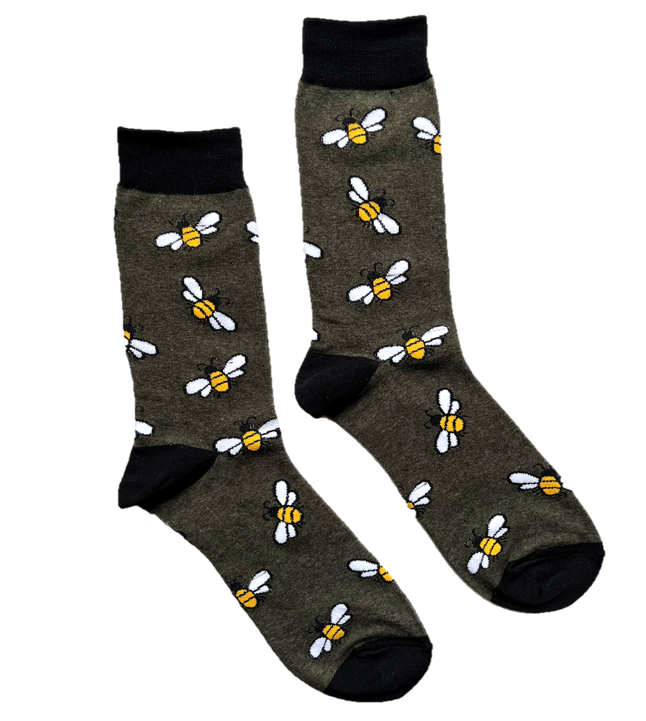 Bee Themed Crew Socks for men