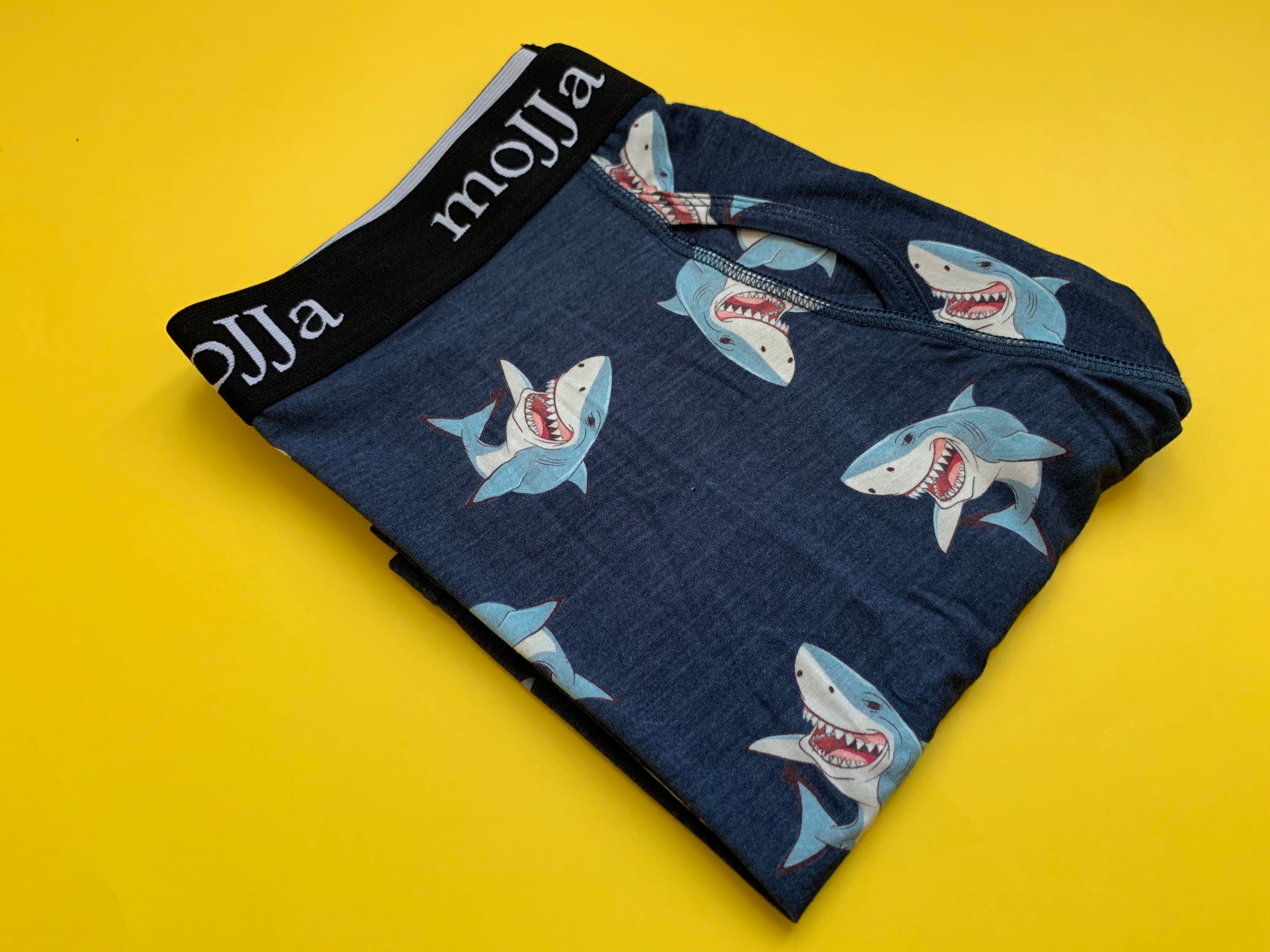 JHKKU Shark Men's Underwear Boxer Briefs Comfort Soft Boxer Briefs